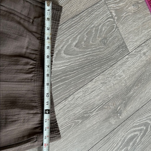 Zara Brown Linen-like Wide Leg Pants - Picture 2 of 8